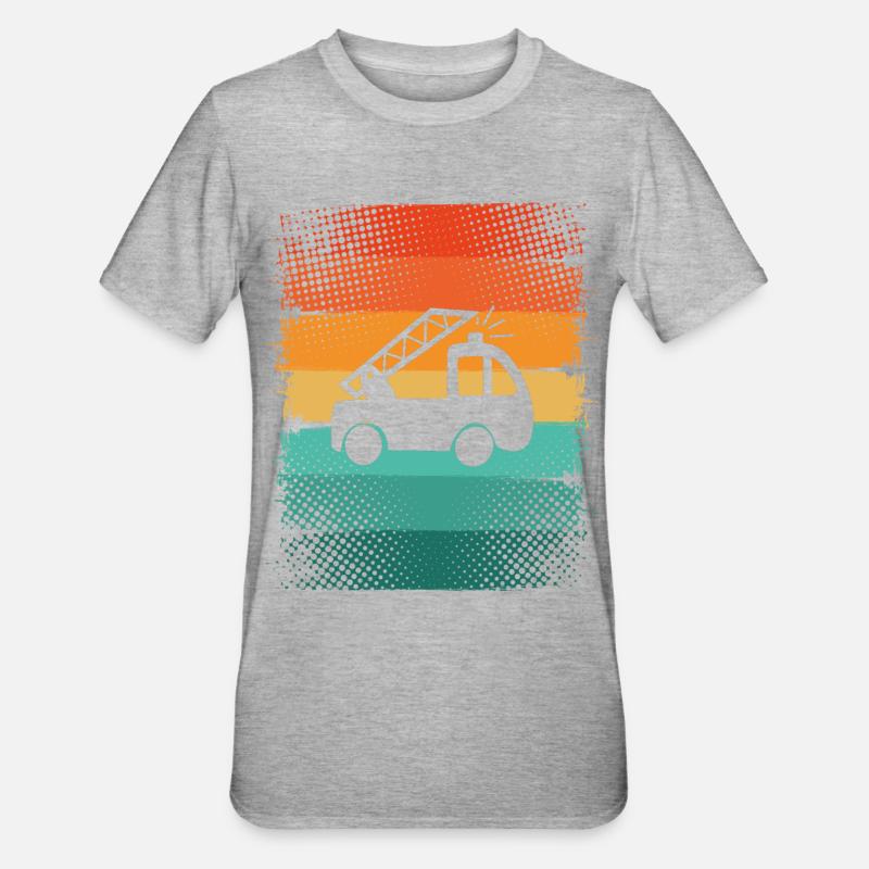 Pompiers - T-shirt polycoton Unisexe - gris chiné