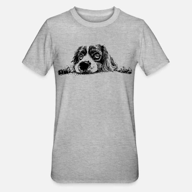 Cocker Spaniel - Unisex Polycotton T-Shirt - heather grey
