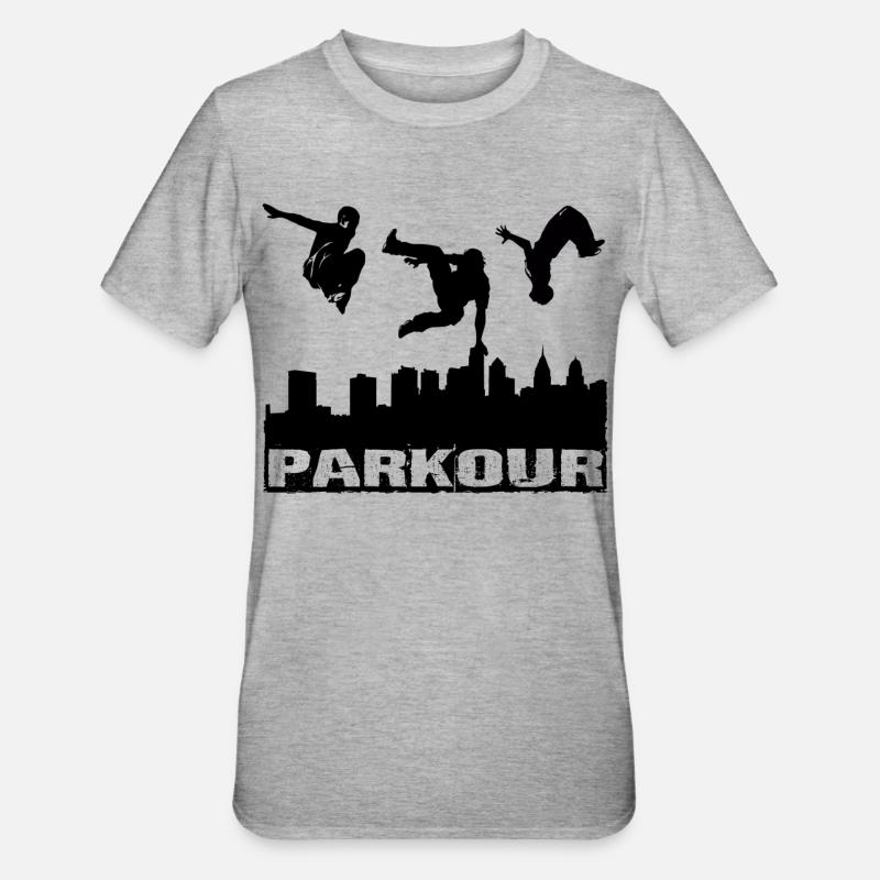 Parkour - T-shirt polycoton Unisexe - gris chiné