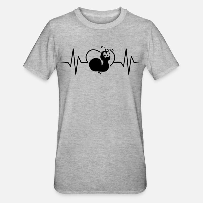 Escargot - T-shirt polycoton Unisexe - gris chiné
