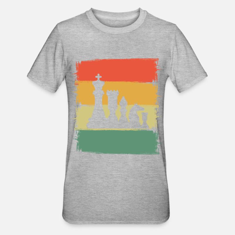 Chess - Unisex Polycotton T-Shirt - heather grey