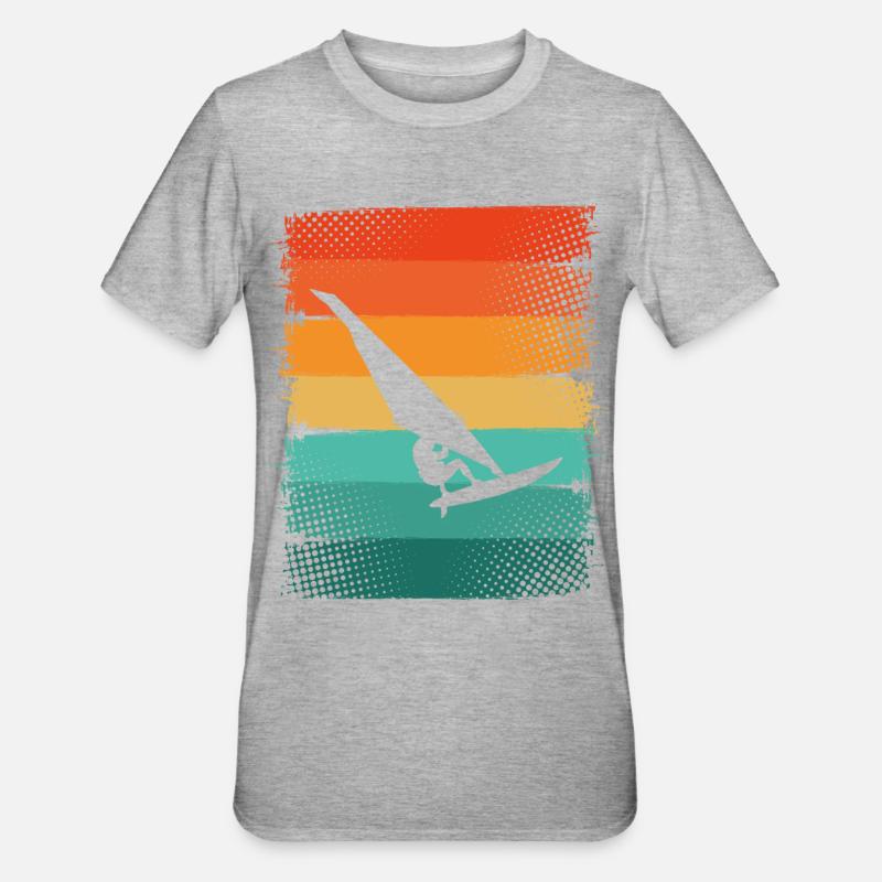 Planche à voile - T-shirt polycoton Unisexe - gris chiné