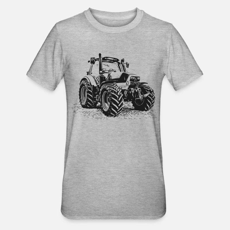 Traktor - Unisex Polycotton T-Shirt - Grau meliert