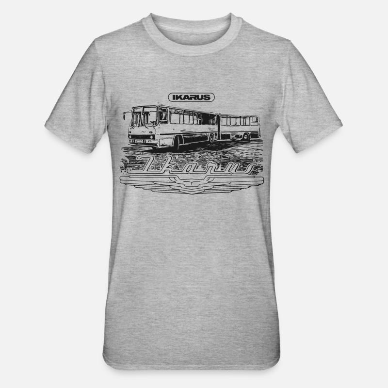 Ikarus - bus articulé - T-shirt polycoton Unisexe - gris chiné