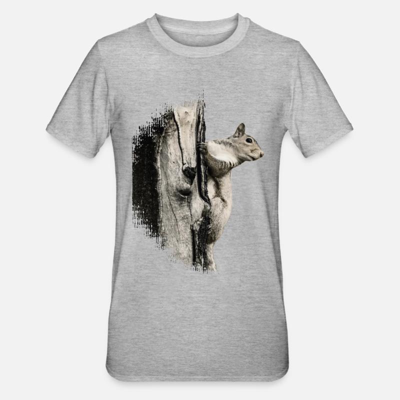 Écureuil - T-shirt polycoton Unisexe - gris chiné