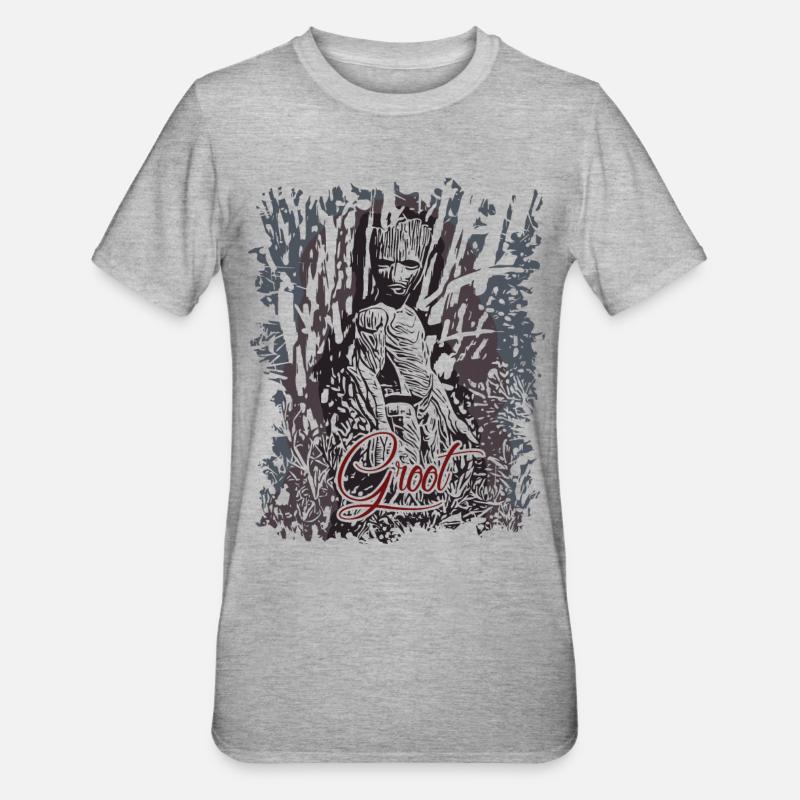 Wurzelmännlein Groot - T-shirt polycoton Unisexe - gris chiné