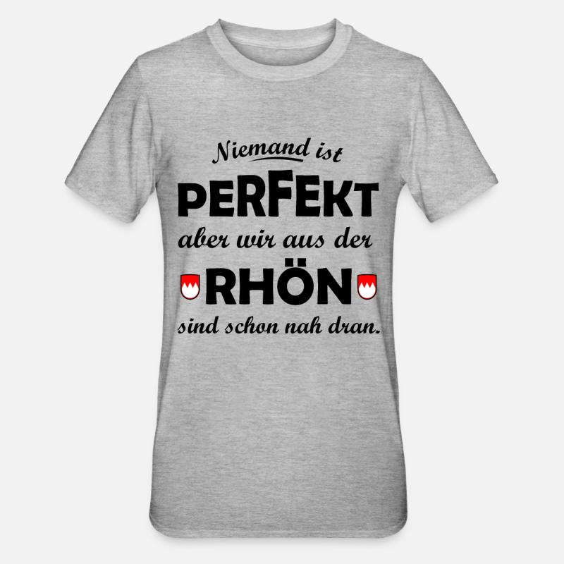 Die Rhön - Unisex Polycotton T-Shirt - Grau meliert