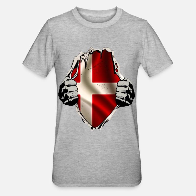 Le Danemark sous la chemise - T-shirt polycoton Unisexe - gris chiné