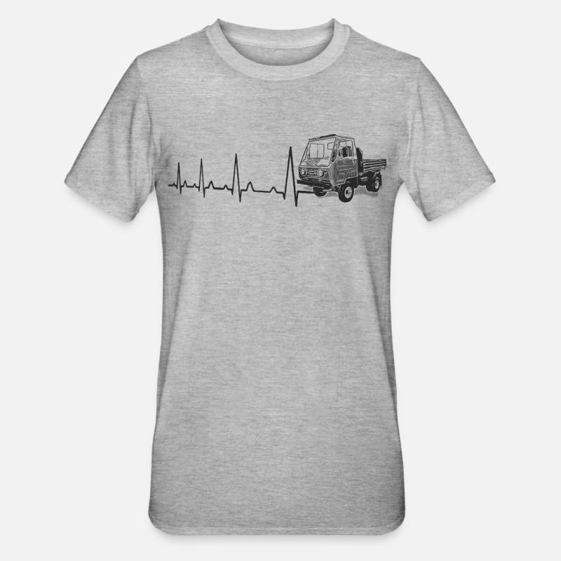Herzschlag - Multicar M25 - Unisex Polycotton T-Shirt - Grau meliert