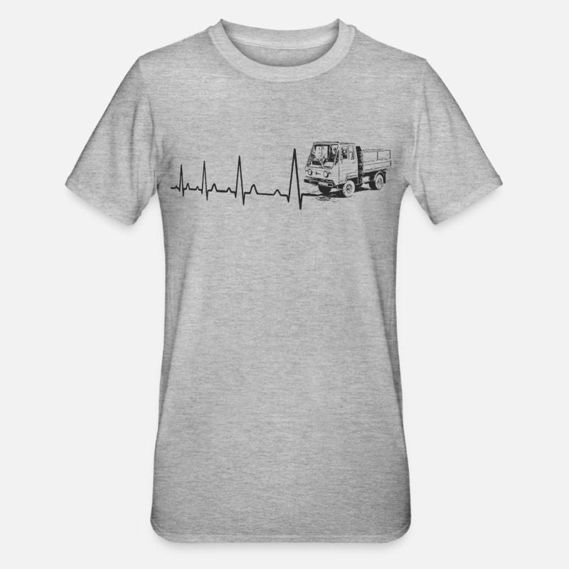 Herzschlag - Multicar M25 - Unisex Polycotton T-Shirt - Grau meliert