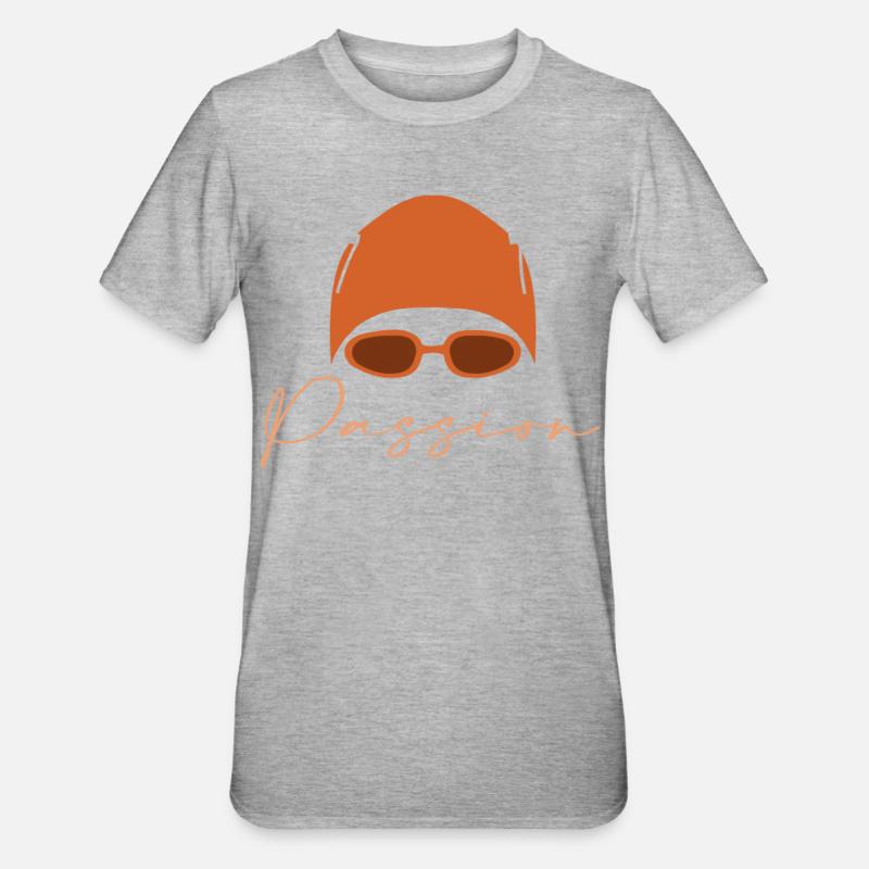 Swimmer - Unisex Polycotton T-Shirt - heather grey