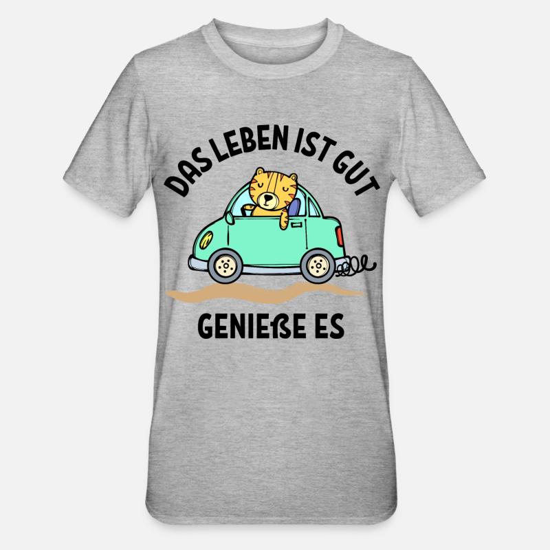 Auto Statement Autofahren Autofahrer Wagen - Unisex Polycotton T-Shirt - Grau meliert