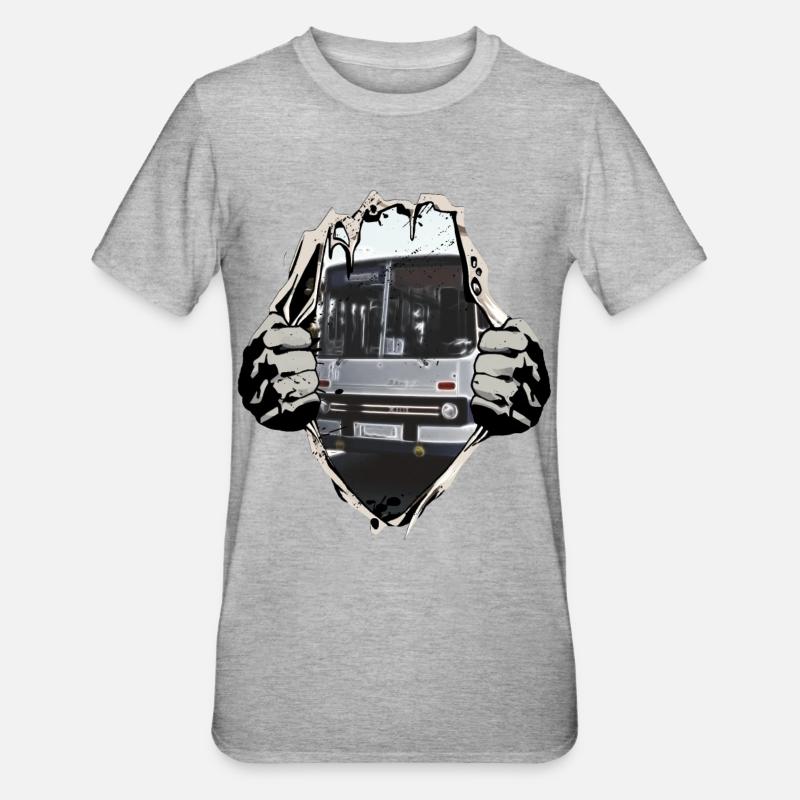 Bus d’Ikarus - T-shirt polycoton Unisexe - gris chiné