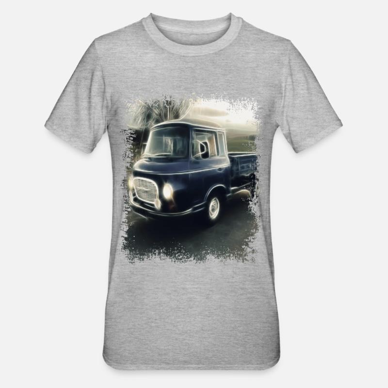 Barkas Pritsche - Unisex Polycotton T-Shirt - Grau meliert