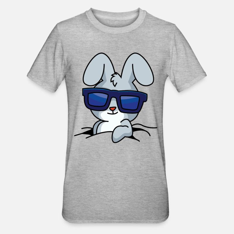 Lapin cool - T-shirt polycoton Unisexe - gris chiné