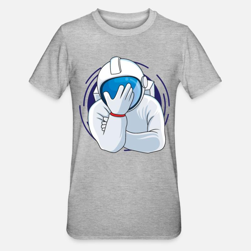 Facepalm Astronaute - T-shirt polycoton Unisexe - gris chiné
