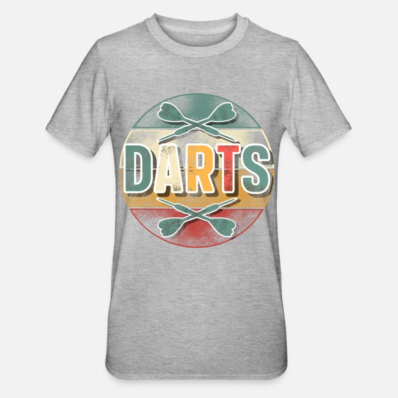 Fléchettes Darten Dart - T-shirt polycoton Unisexe - gris chiné