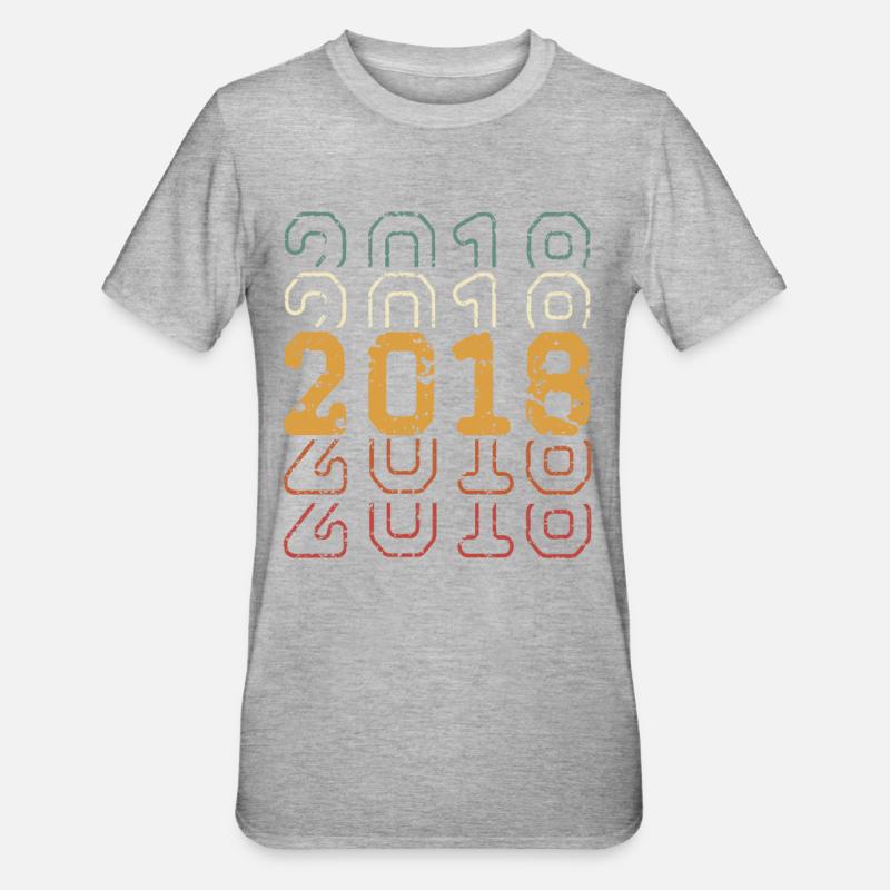 2018 - T-shirt polycoton Unisexe - gris chiné