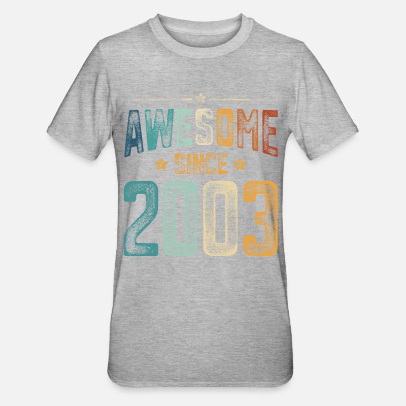 2003 Naissance Année de naissance - T-shirt polycoton Unisexe - gris chiné