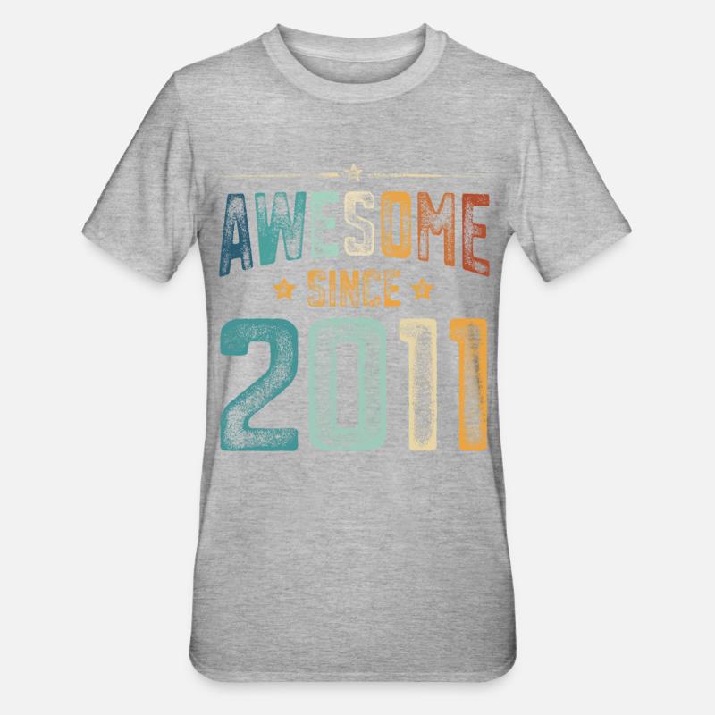 2011 Naissance Année de naissance - T-shirt polycoton Unisexe - gris chiné