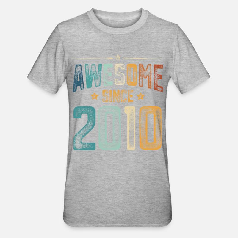 2010 Naissance Année de naissance - T-shirt polycoton Unisexe - gris chiné