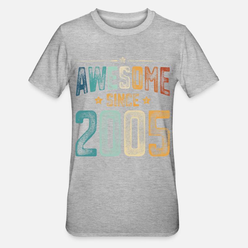 2005 Naissance Année de naissance - T-shirt polycoton Unisexe - gris chiné