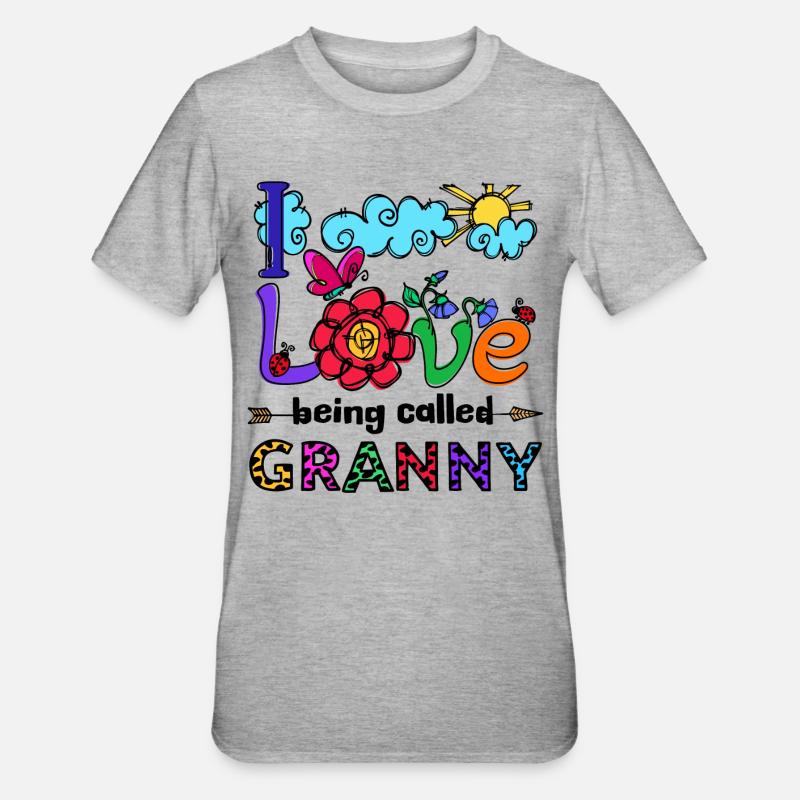 Alte Frau Großmutter Oma Statement Rentnerin - Unisex Polycotton T-Shirt - Grau meliert