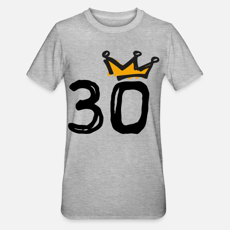 30e anniversaire Krone - T-shirt polycoton Unisexe - gris chiné