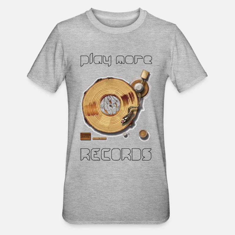 DJ - Unisex Polycotton T-Shirt - Grau meliert