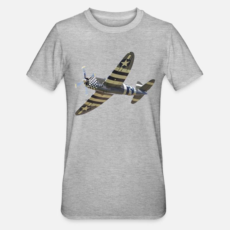 P-47 Thunderbolt - T-shirt polycoton Unisexe - gris chiné