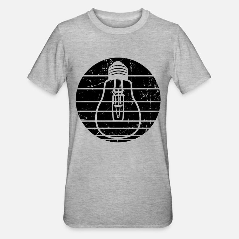 Light bulb - Unisex Polycotton T-Shirt - heather grey