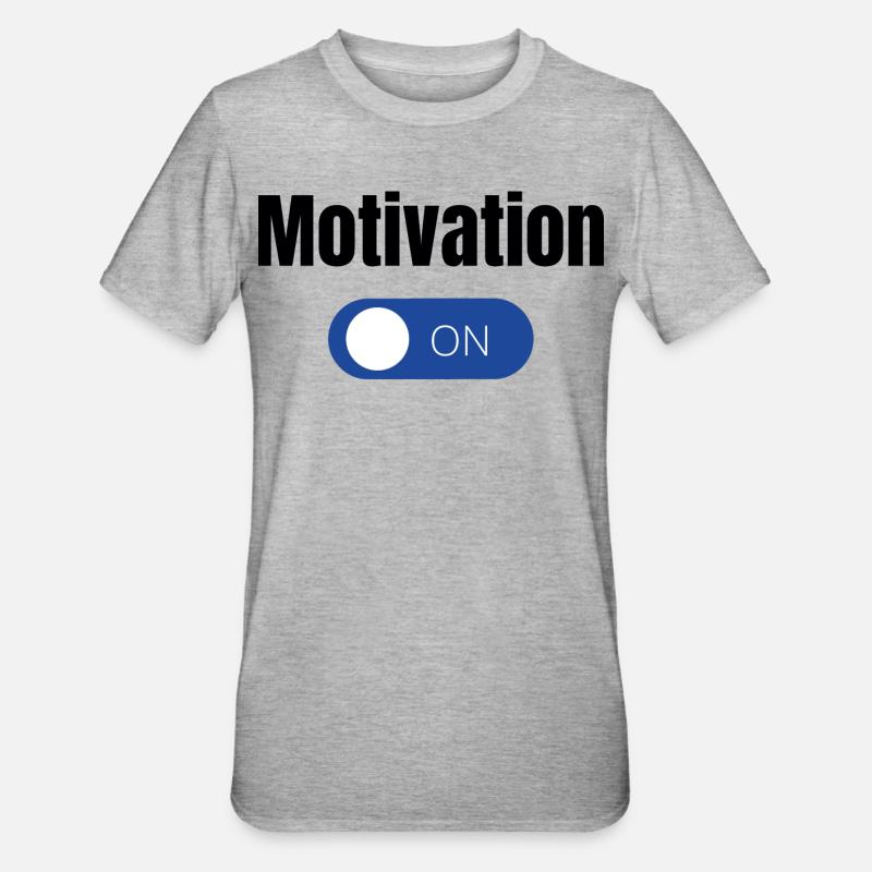 Einstellung Blauer EinAus Toggle  - Unisex Polycotton T-Shirt - Grau meliert