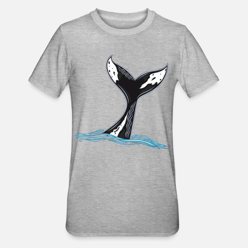 Rorqual commun - T-shirt polycoton Unisexe - gris chiné