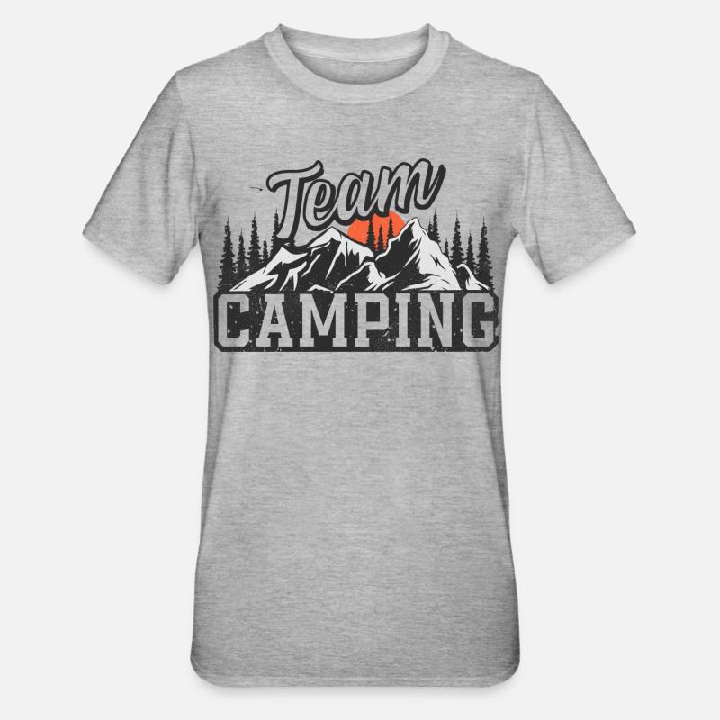 Équipe Camping - T-shirt polycoton Unisexe - gris chiné