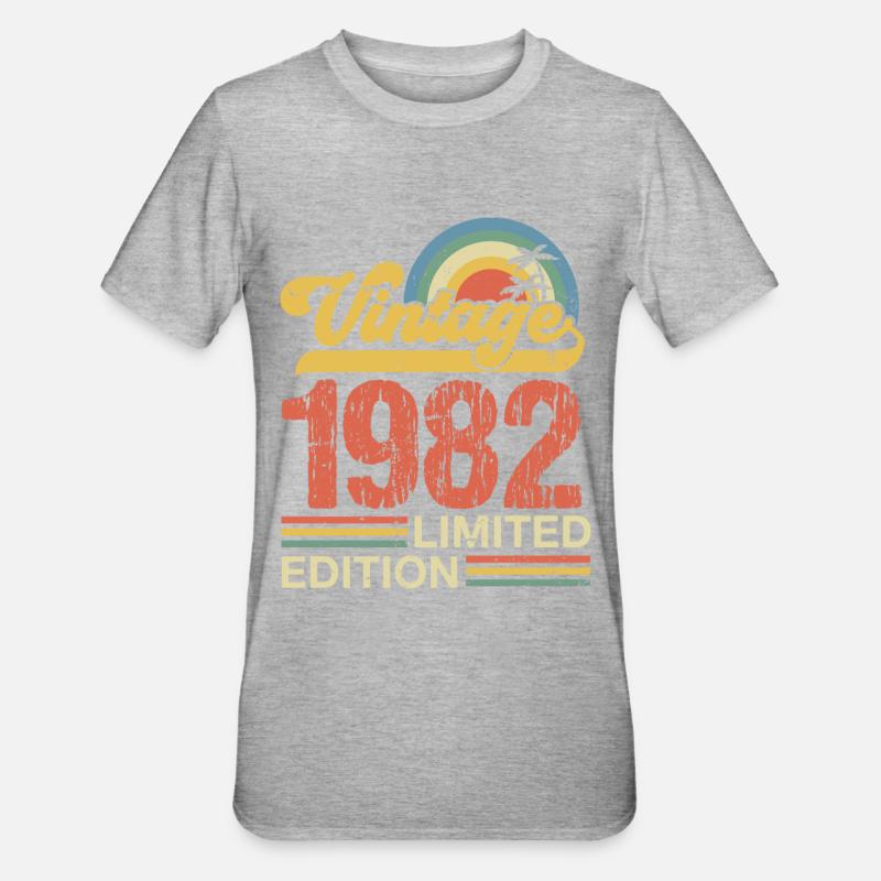 1982 - T-shirt polycoton Unisexe - gris chiné