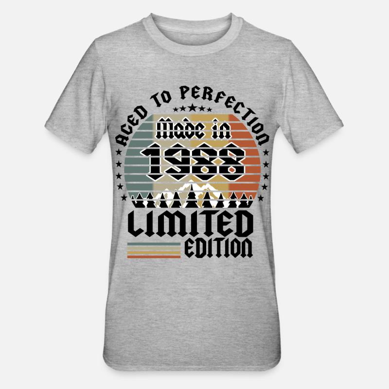 Édition limitée 1988 - T-shirt polycoton Unisexe - gris chiné