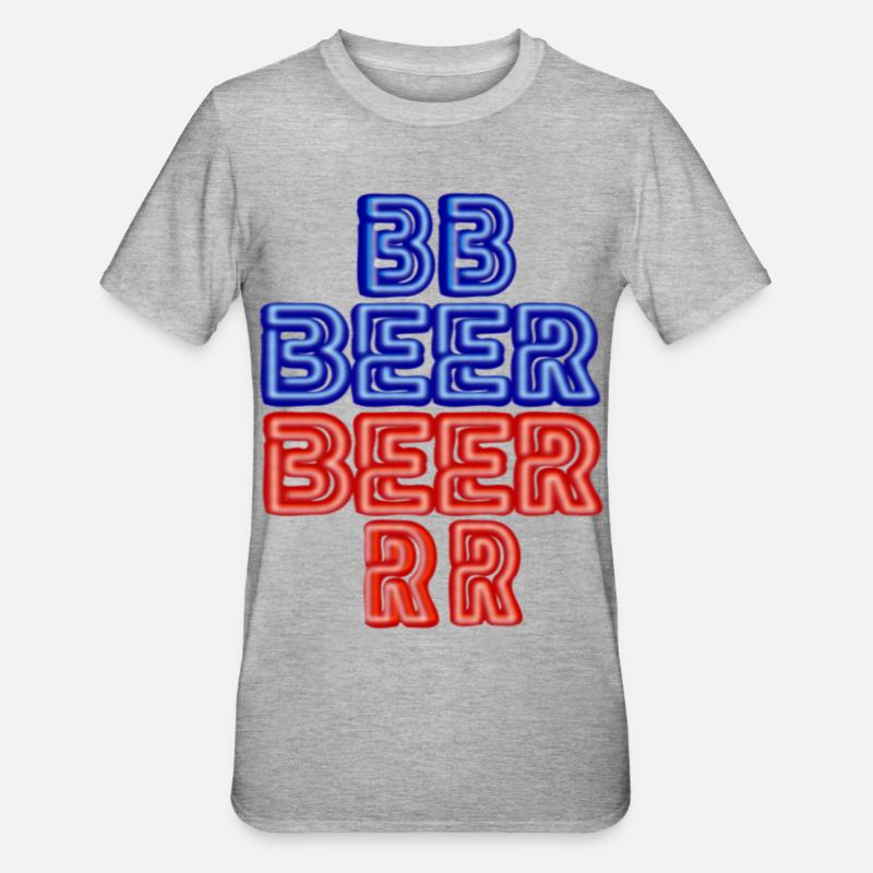BEER - T-shirt polycoton Unisexe - gris chiné
