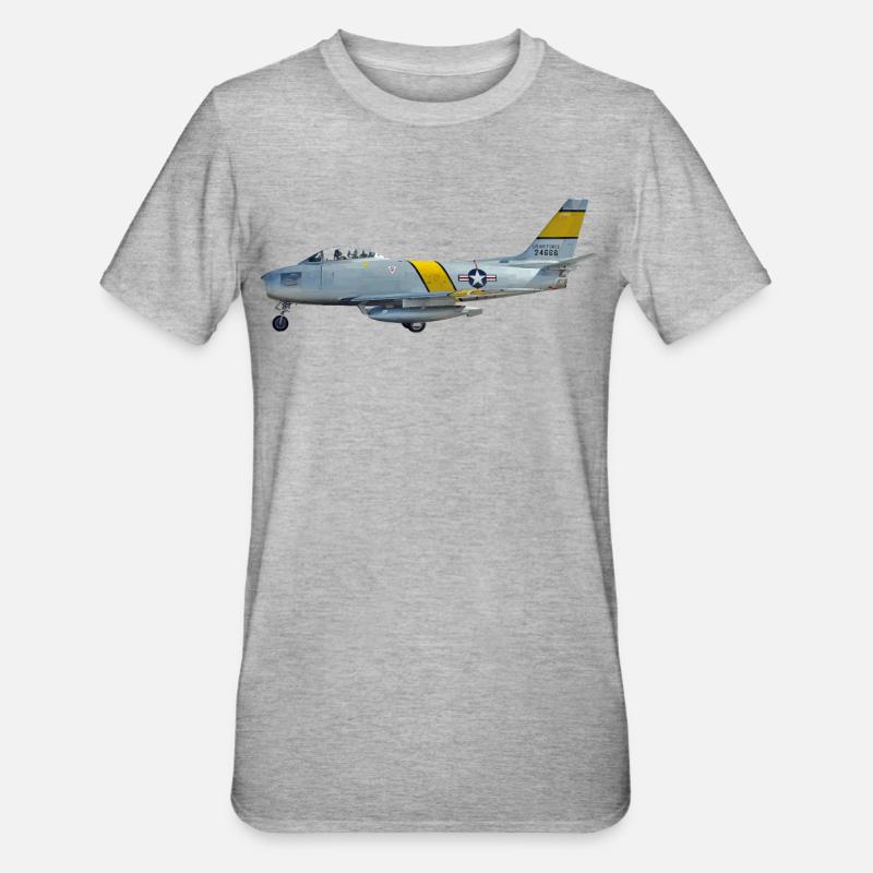 F-86 Sabre - T-shirt polycoton Unisexe - gris chiné