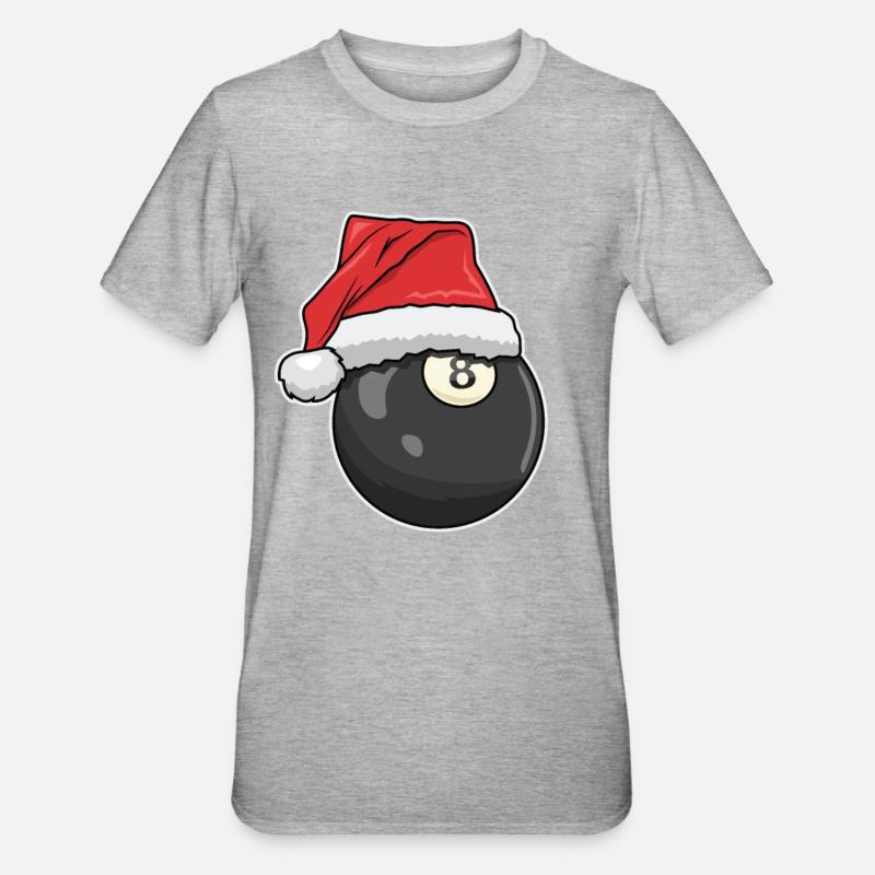 Billard de Noël - T-shirt polycoton Unisexe - gris chiné
