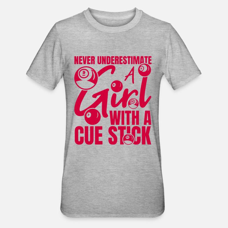 Filles de billard - T-shirt polycoton Unisexe - gris chiné