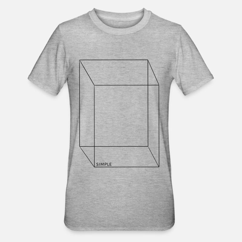 Simple - Unisex Polycotton T-Shirt - heather grey