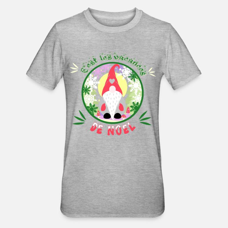 c'est les vacances de noël - T-shirt polycoton Unisexe - gris chiné