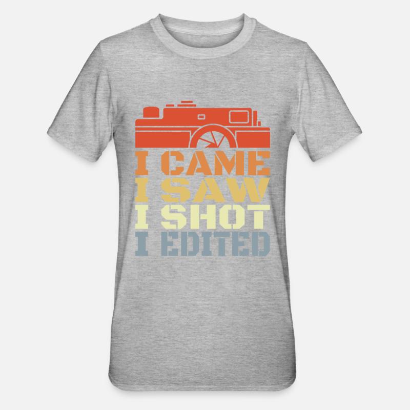 Camera Routine - Unisex Polycotton T-Shirt - heather grey