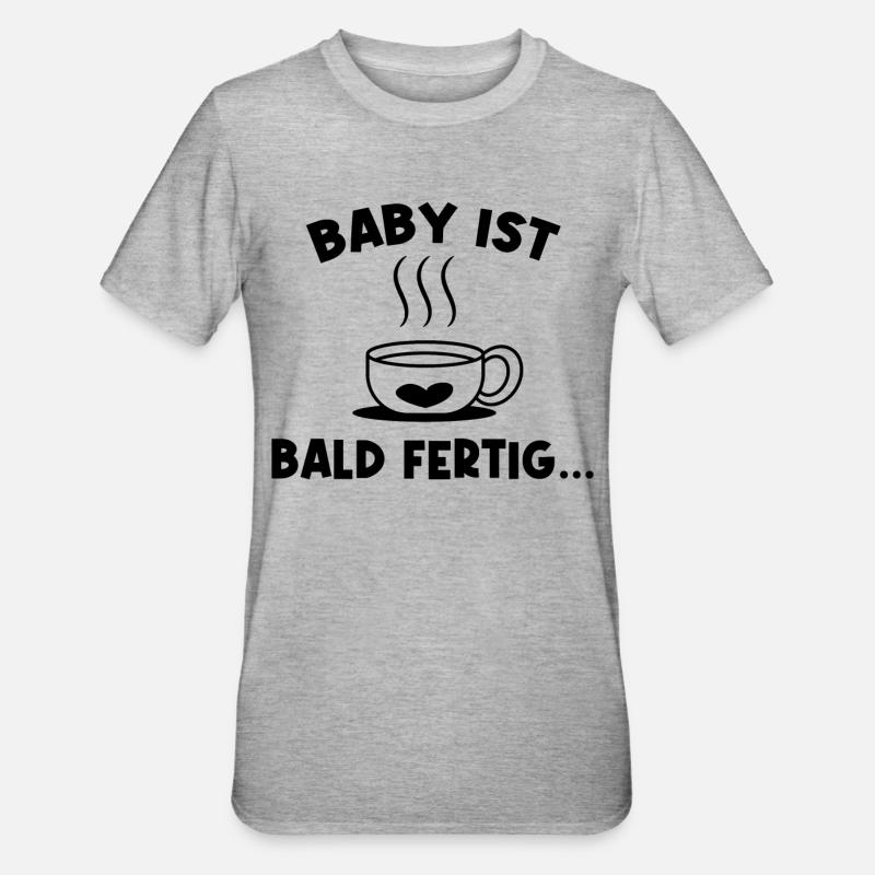 Grossesse Grossesse Déclaration Baby Bump - T-shirt polycoton Unisexe - gris chiné