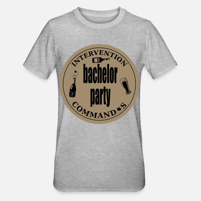 Junggesellenabschied - Unisex Polycotton T-Shirt - Grau meliert