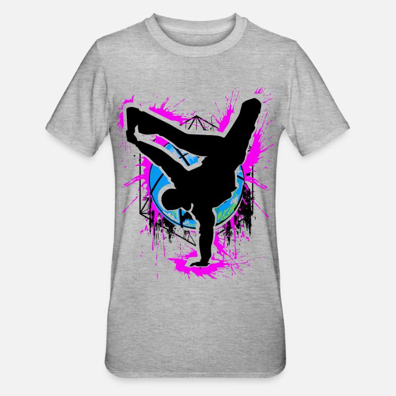 Breakdance - Breakdancer - Breakdancing - BBoy - Maglietta unisex, mix cotone e poliestere - grigio melange