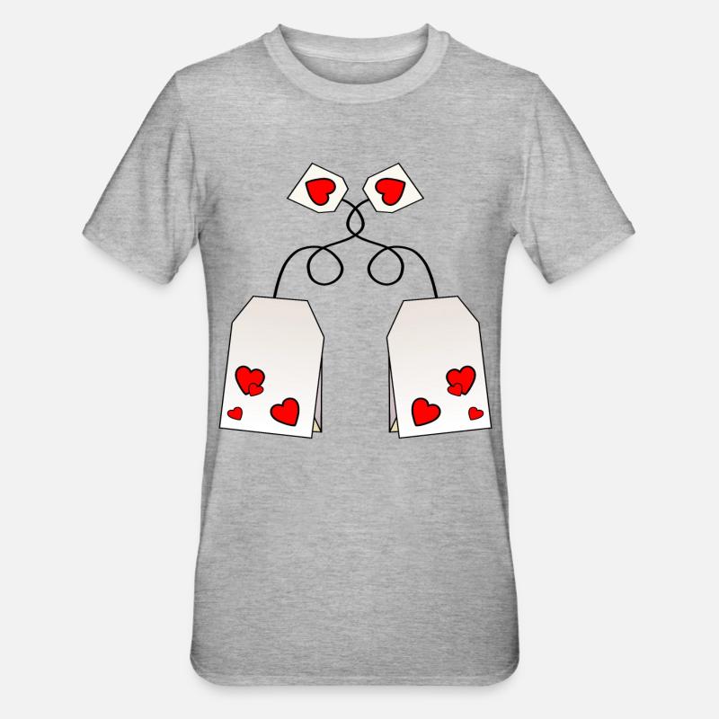 Thé de la Saint-Valentin - T-shirt polycoton Unisexe - gris chiné