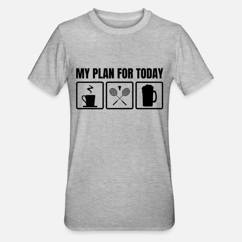 Plan for today - Unisex Polycotton T-Shirt - heather grey