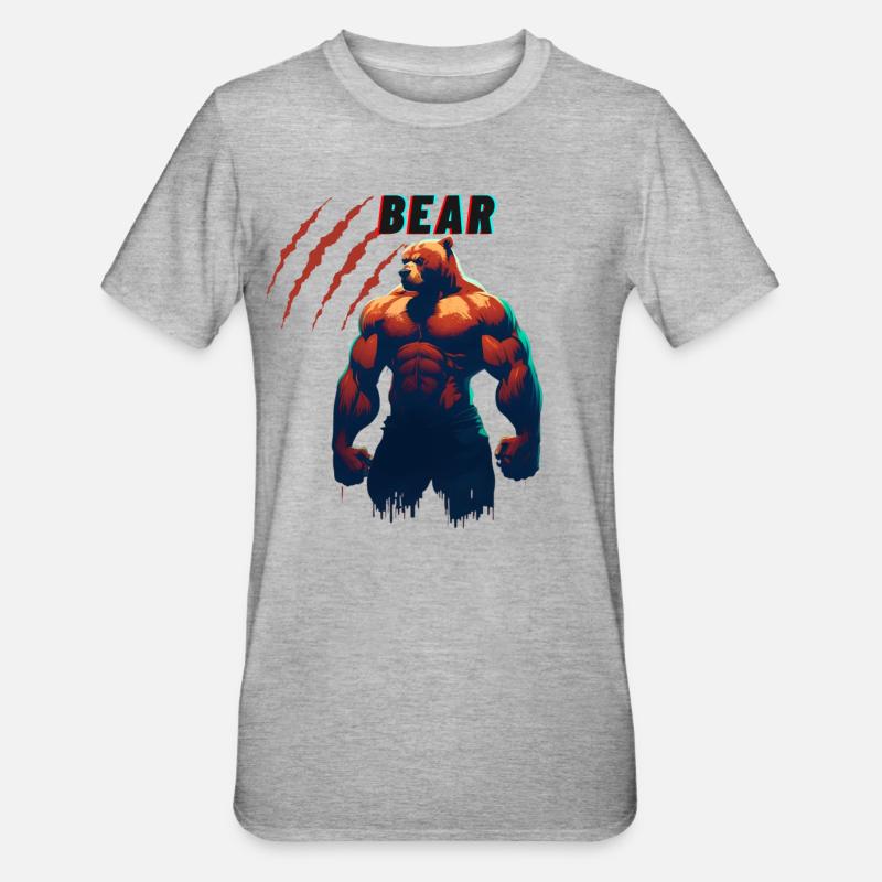Team Bear - T-shirt polycoton Unisexe - gris chiné