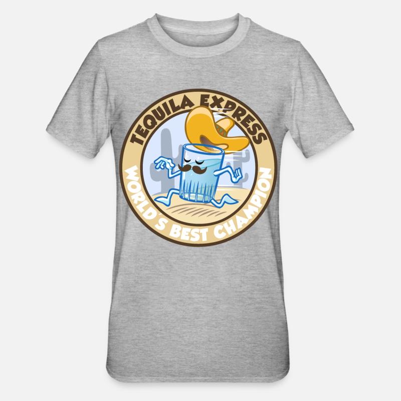 Tequila express - T-shirt polycoton Unisexe - gris chiné